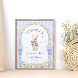 Konijn Baby Shower Welkom Poster