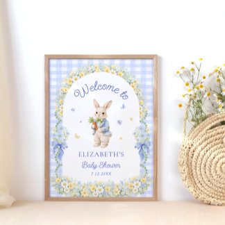 Konijn Baby Shower Welkom Poster
