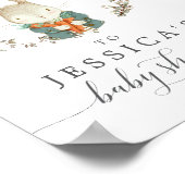 konijn Baby shower Welkomstteken Poster (Hoek)