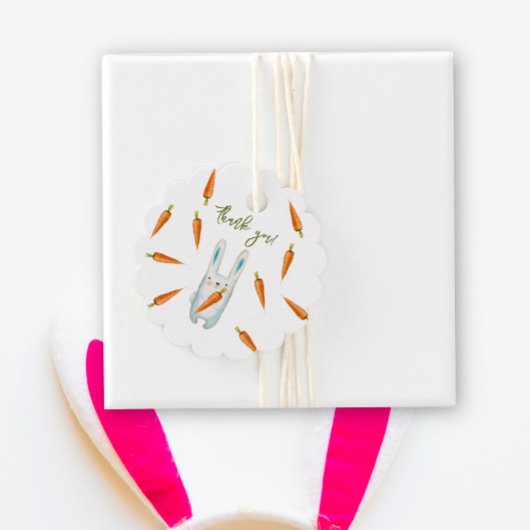 Konijn babyshower - dank je bedankjes labels