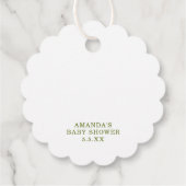 Konijn babyshower - dank je bedankjes labels (Achterkant)