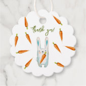 Konijn babyshower - dank je bedankjes labels (Voorkant)