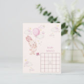Konijn Babyshower Meisje Spel Briefkaart (Staand voorkant)