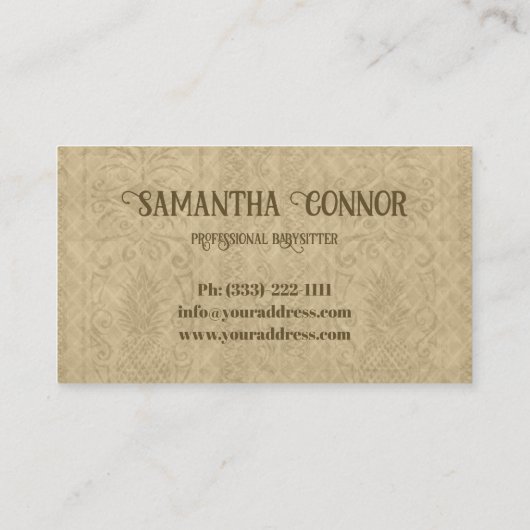  Konijn Babysitten & Kinderopvang Kaart Visitekaartje (Achterkant)