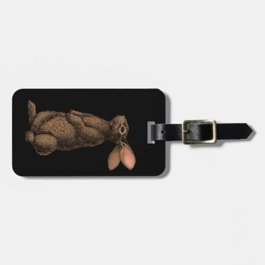 konijn bagagelabel (Voorkant horizontaal)