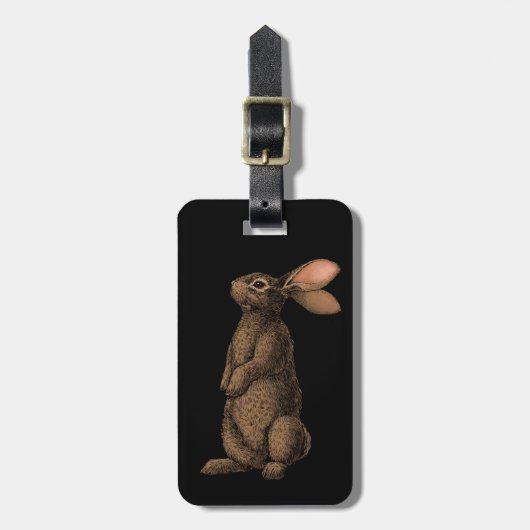 konijn bagagelabel (Voorkant verticaal)