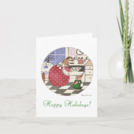 Konijn Bakken Kerstkoekjes Vakantiewenskaart Feestdagen Kaart