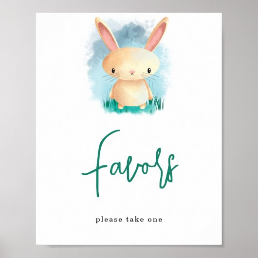 Konijn Bedankt / Favorieten Poster (Voorkant)