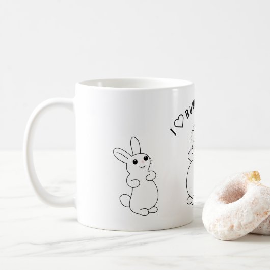 Konijn Bewustzijn Week Koffiemok (Met donut)