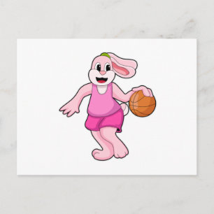 Konijn bij Basketbalsporten Briefkaart