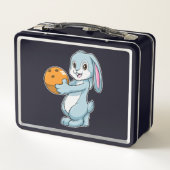 Konijn bij Bowling met Bowling ball (Achterkant)