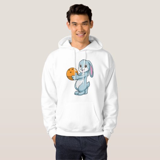 Konijn bij Bowling met Bowling ball Hoodie (Voorkant volledig)