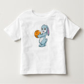 Konijn bij Bowling met Bowling ball Kinder Shirts (Voorkant)