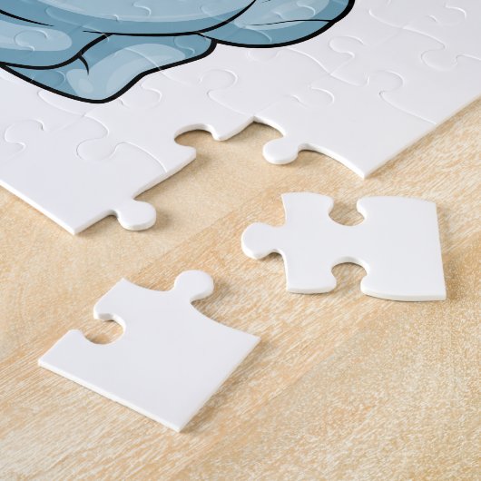 Konijn bij Bowling met Bowling ball Legpuzzel (Zijkant)