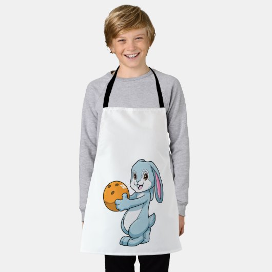 Konijn bij Bowling met Bowling ball Schort (Gedragen)