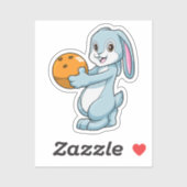 Konijn bij Bowling met Bowling ball Sticker (Vel)