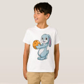 Konijn bij Bowling met Bowling ball T-shirt (Voorkant volledig)