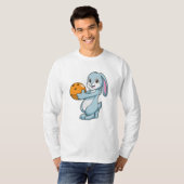 Konijn bij Bowling met Bowling ball T-shirt (Voorkant volledig)