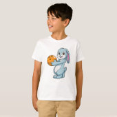 Konijn bij Bowling met Bowling ball T-shirt (Voorkant volledig)