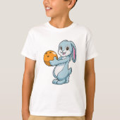 Konijn bij Bowling met Bowling ball T-shirt (Voorkant)