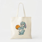 Konijn bij Bowling met Bowling ball Tote Bag (Voorkant)
