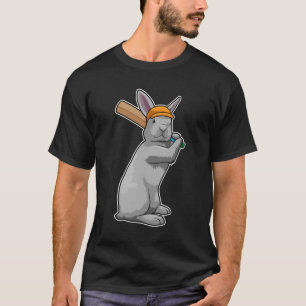 Konijn bij Cricket met cricket bat T-shirt