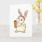 Konijn bij fitness met drinkfles kaart (Gele Bloem)