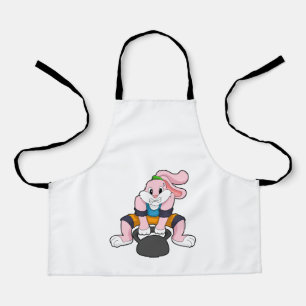 Konijn bij fitness met halters.PNG Schort