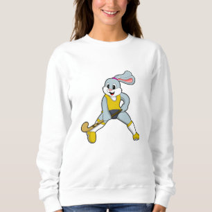 Konijn bij Hockey met Hockey bat Trui
