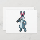 Konijn bij krachttraining met dumbbell briefkaart (Voorkant / Achterkant)