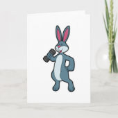 Konijn bij krachttraining met halters kaart (Voorkant)