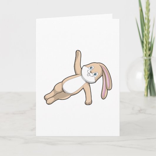 Konijn bij yogarekoefeningen kaart (Voorkant)