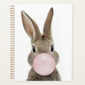 Konijn Blaast Roze Bubble Gum Planner (Voorkant)