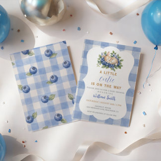 Konijn Blauwe bessen Een beetje een schattige baby Kaart