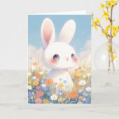 Konijn Bloem Bliss Kaart (Gele Bloem)