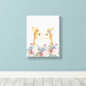 Konijn Bloem Bos Nursery Decoratie (Insitu (Houten vloer))