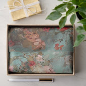 Konijn & Bloemen Basket Decoupage Tissuepapier (Geschenk)