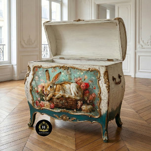  Konijn & Bloemen Basket Decoupage Tissuepapier