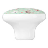 Konijn Bloom Tuin Keramische Knop (Zijkant)