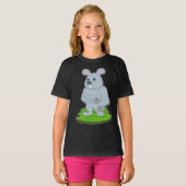 Konijn Bodybuilder Dumbbell Bodybuilding T-shirt (Voorkant volledig)