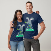 Konijn Bodybuilder Hantels Lichaamstraining T-shirt (Unisex)
