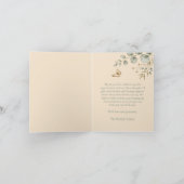 Konijn bos baby shower bedankje bedankkaart (Binnen)