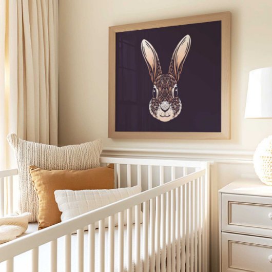 Konijn | Bosdier Konijn Muurprint Poster