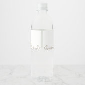  konijn Botanisch Baby shower Decor Water B Waterfles Etiket (Achterkant)