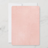  konijn Botanisch Roze Baby shower Kaart (Achterkant)