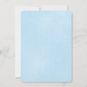  konijn Botanische Jongen Baby shower Blauw Kaart (Achterkant)