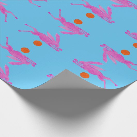 Konijn boven de supermaan cadeaupapier (Hoek)