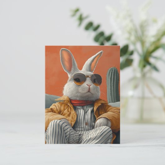 konijn briefkaart (Staand voorkant)