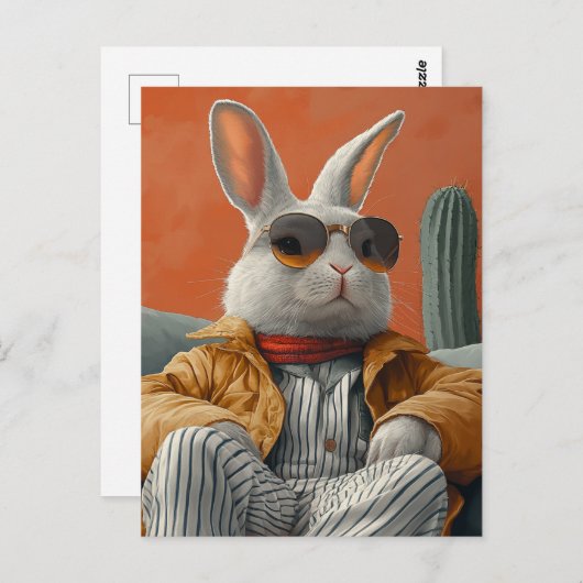 konijn briefkaart (Voorkant / Achterkant)