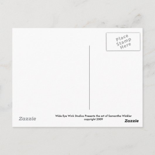 konijn briefkaart (Achterkant)